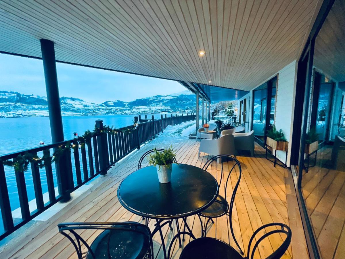 Panoramaresort In Hardangerfjorden Leilighet I Sjokanten Ved Hardangerfjorden For 7 Personer Boat , Sauna,Kajak, Sup For Rent Øystese Dış mekan fotoğraf